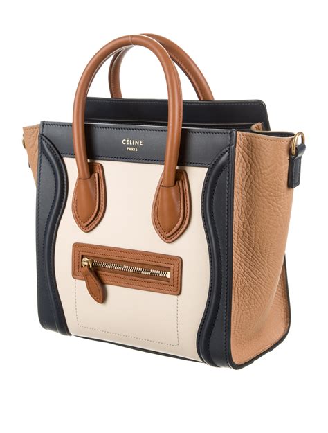 celine nano luggage white|celine shoulder luggage tote price.